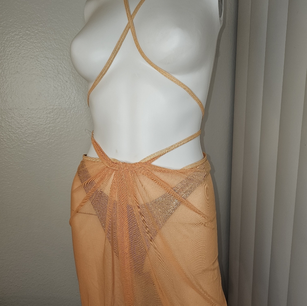 NOT AVAILABLE NWT Jessics Simpson SARONG WRAP SKIRT Cover Up Size S/M - Picture 16 of 16